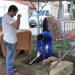 Préparation du sol pour le foyer de forge